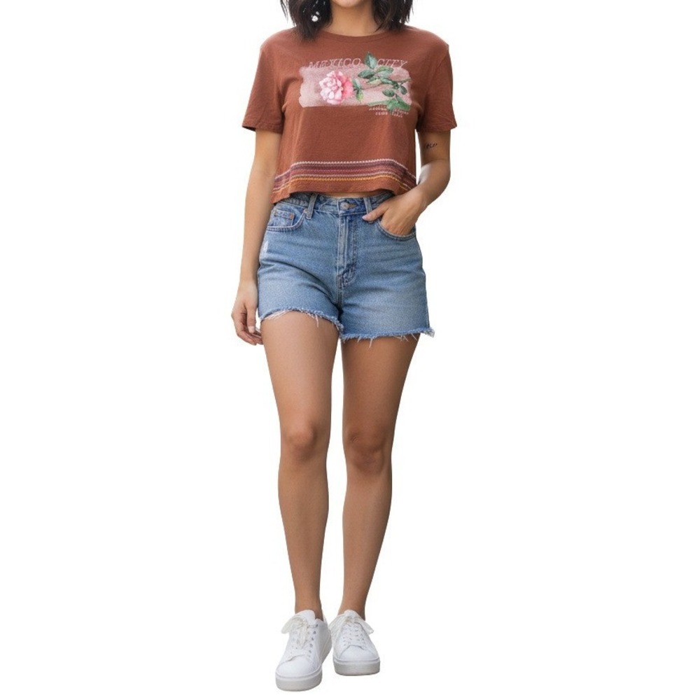 Aero The OG Tee Collection 80s Boxy Cropped Graphic T-Shirt Mexico City - S
